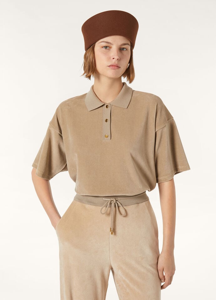 BALMUCCIA POLO SWEATSHIRT SS VELOUR COTTON CASH_FAP0782_D0RS_3