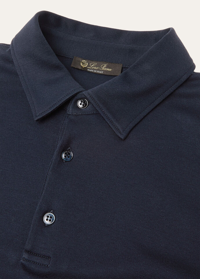 u*i様 Loro Piana ネイビー ポロシャツ M Tremezzo Polo Shirt Sea Island Cotton Navy Blue | Loro Piana CC