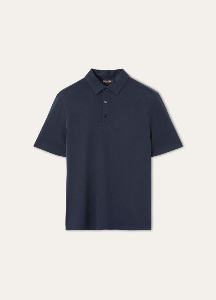 u*i様 Loro Piana ネイビー ポロシャツ M Tremezzo Polo Shirt Sea Island Cotton Navy Blue | Loro Piana CC
