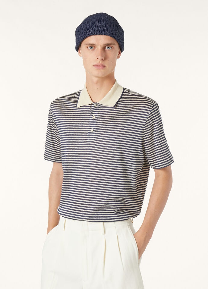 CREMIA POLO NARROW STRIPE_FAP0812_F6PL_3