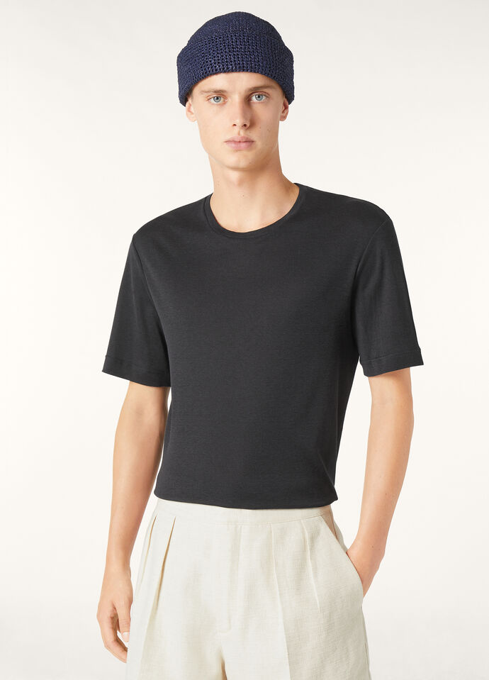 MAZZORBO T-SHIRT SILK COTTON RIB_FAP0848_W000_3