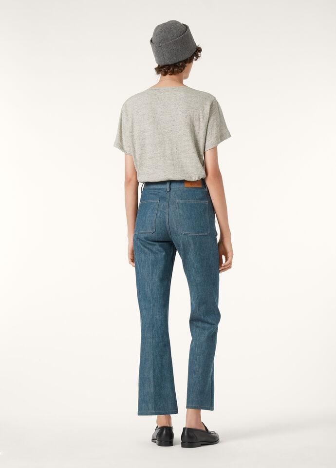 LUINO BOAT NECK T-SHIRT MOTTLED COTTON LINEN_FAP0853_M0UD_4
