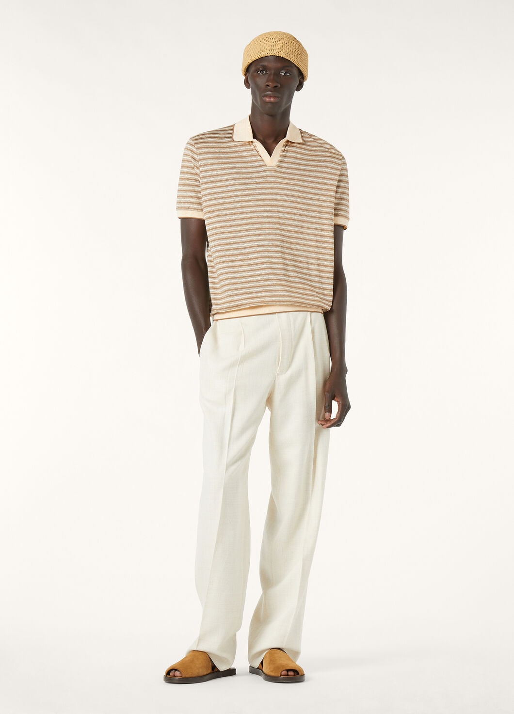 ELVO POLO SILK LINEN STRIPES_FAP0854_F6PA_1