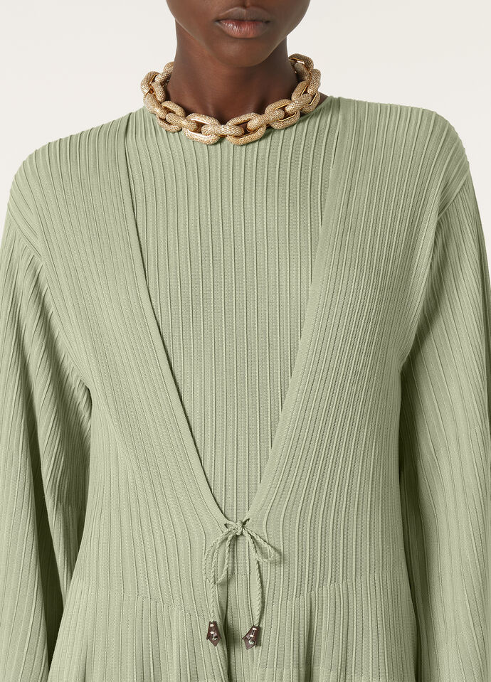 PLEATED SILK CARDIGAN SWEATER SILK GG 18_FAP0881_517A_2