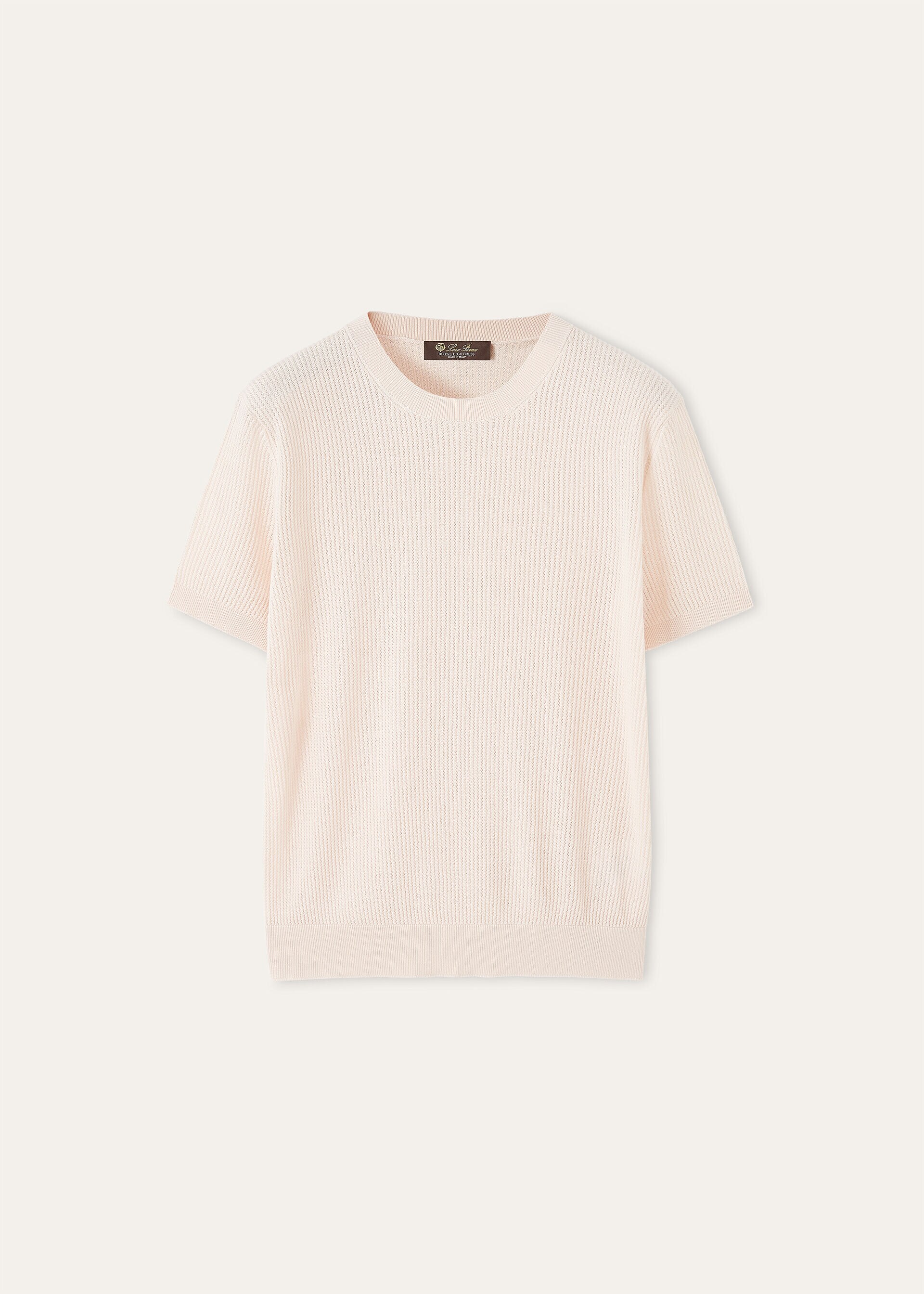 RIBBED ROYAL LIGHTNESS SS CREWNECK SW.WOOLSILK GG18