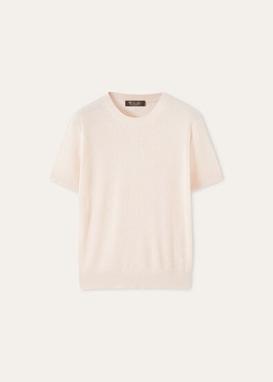 RIBBED ROYAL LIGHTNESS SS CREWNECK SW.WOOLSILK GG18