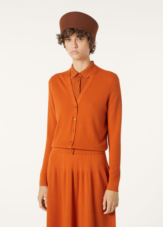 RIBBED ROYALLIGHTNESS CARDIGAN SW.WOOL SILK GG18_FAP0887_L0CG_3