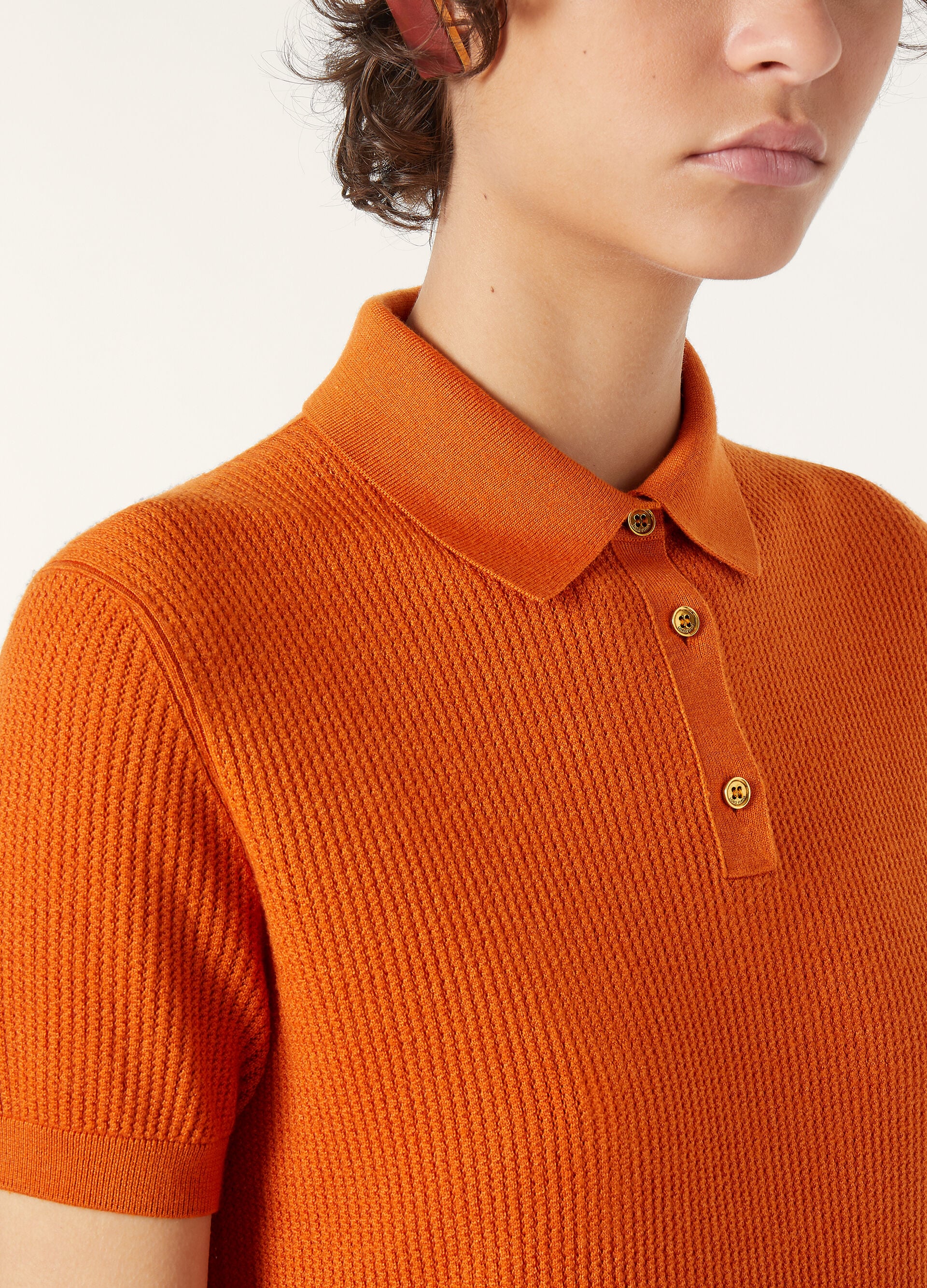 RIBBED ROYAL LIGNESS POLO WOOLSILK GG18