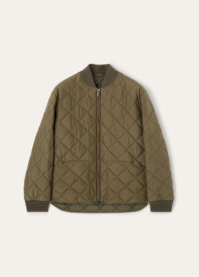 BENSON QUILTED BOMBER SILK TECH STORM