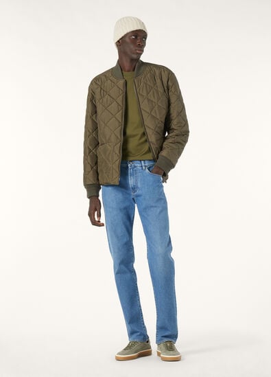 BENSON QUILTED BOMBER SILK TECH STORM