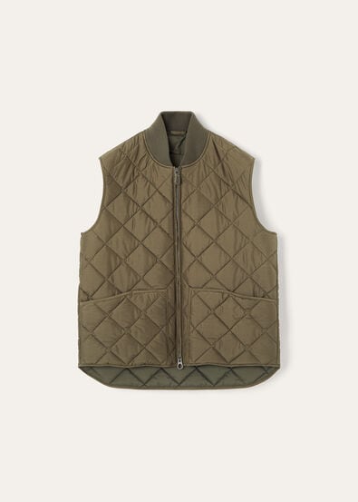 BENSON QUILTED VEST SILK TECH STORM