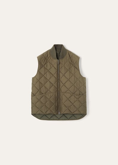 BENSON QUILTED VEST SILK TECH STORM