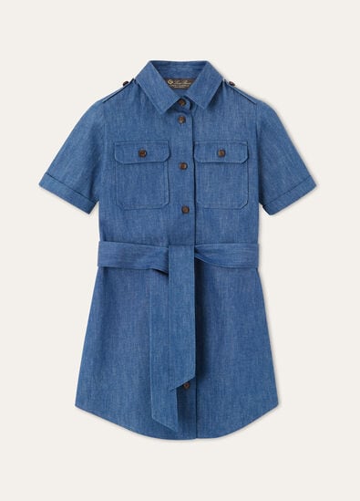 FRAN DRESS LINEN CHAMBRAY