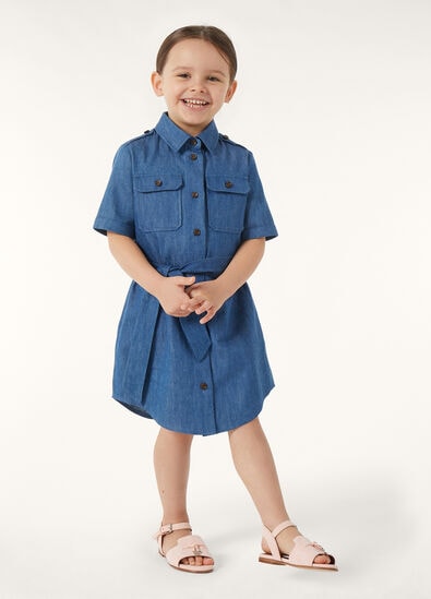 FRAN DRESS LINEN CHAMBRAY