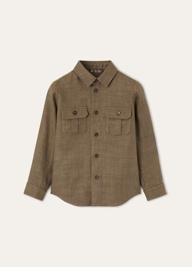 DOMINIC SHIRT STRUCTURED LINEN WOOL