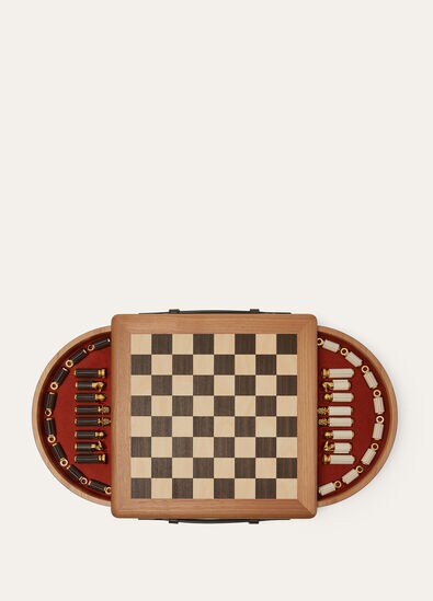 THE SUITCASE STRIPE INTARSIA CHESS BOARD