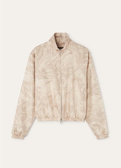 LORO PIANA BOMBER RAINFOREST PRINT SILK WR