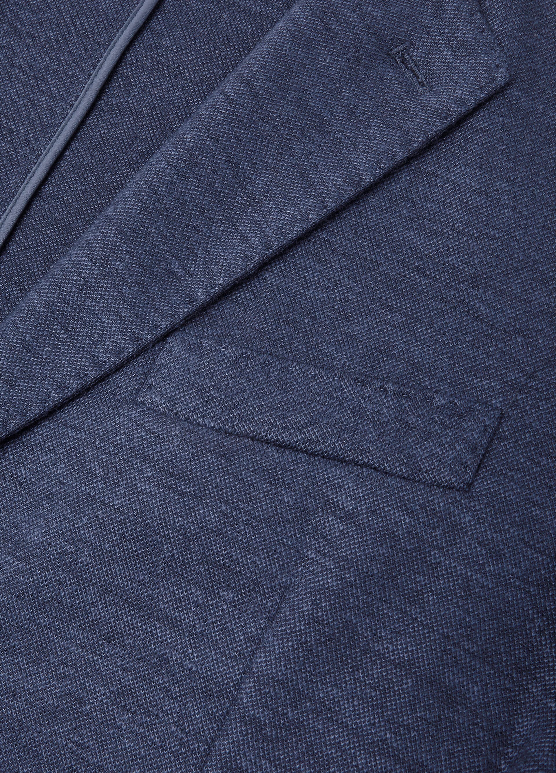 SWEATER NOTCH SB JACKET WOOL SILK DIAGONAL