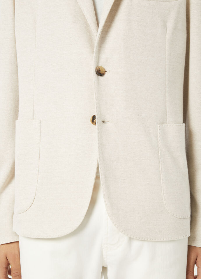 SWEATER NOTCH SB JACKET LINEN WOOL PIQUE_FAP1160_A0KR_2