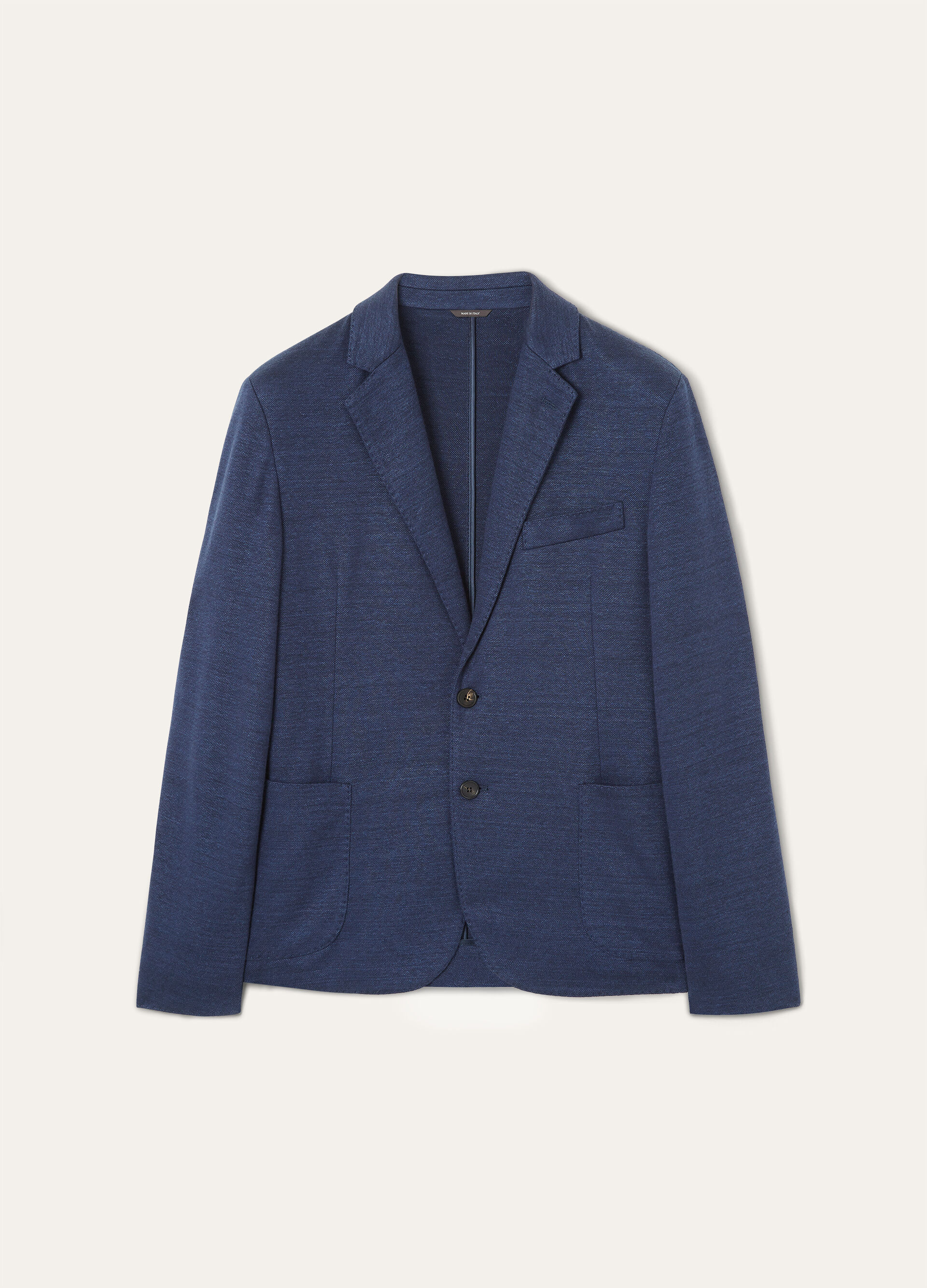 SWEATER NOTCH SB JACKET WOOL SILK DIAGONAL