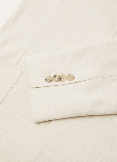 SWEATER NOTCH SB JACKET LINEN WOOL PIQUE