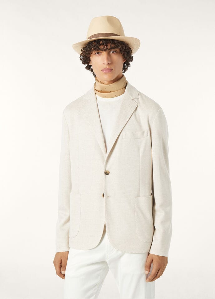 SWEATER NOTCH SB JACKET LINEN WOOL PIQUE_FAP1160_A0KR_3