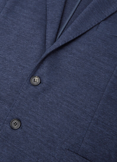 SWEATER NOTCH SB JACKET WOOL SILK DIAGONAL