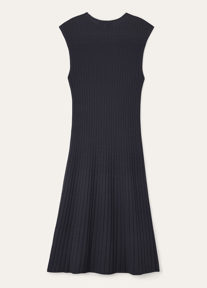 ワンピース LORO PIANA CARMEN DRESS WITH BELT Coste Dress Baby Cashmere Navy Blue | Loro Piana US