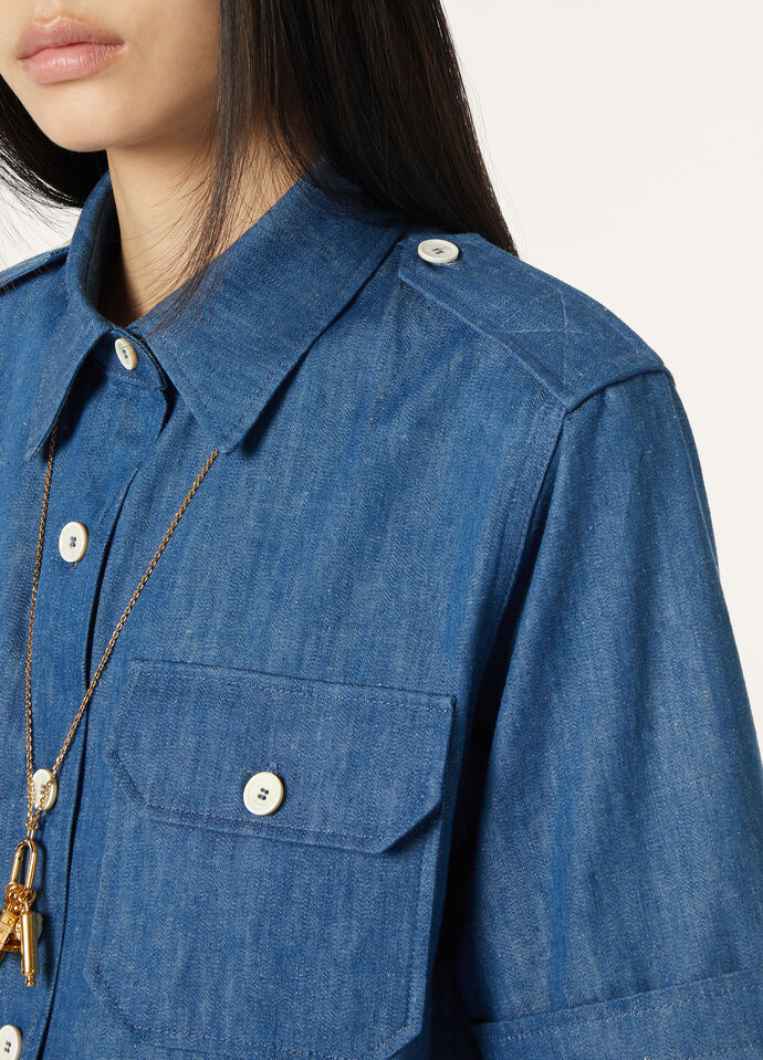 ANNALISA SS SHIRT LINEN CHAMBRAY_FAP1330_W1CV_2
