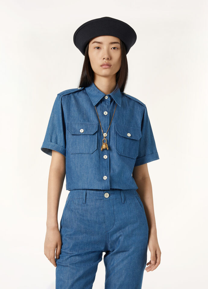 ANNALISA SS SHIRT LINEN CHAMBRAY_FAP1330_W1CV_3