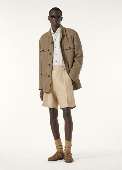 EDMORE FIELD JACKET LINEN CREPE HERRINGBONE