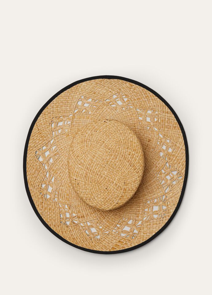 ARTEMISIA HAT ARGYLE RAFIA_FAP1545_E0EL_3