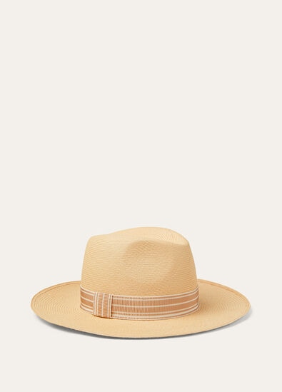 SERGIO HAT BICOLOR SUITCASE STRIPE RIBBON STRAW20