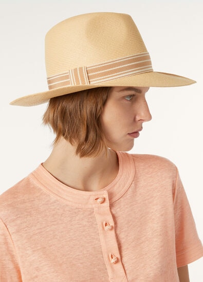 SERGIO HAT BICOLOR SUITCASE STRIPE RIBBON STRAW20
