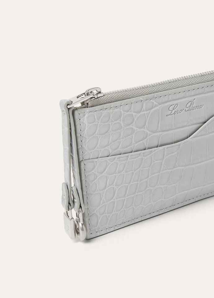 EXTRA ZIPPOUCH WTH CARDHOLDER GLAZED ALLIGATOR    _FAP1584_515E_NR_2