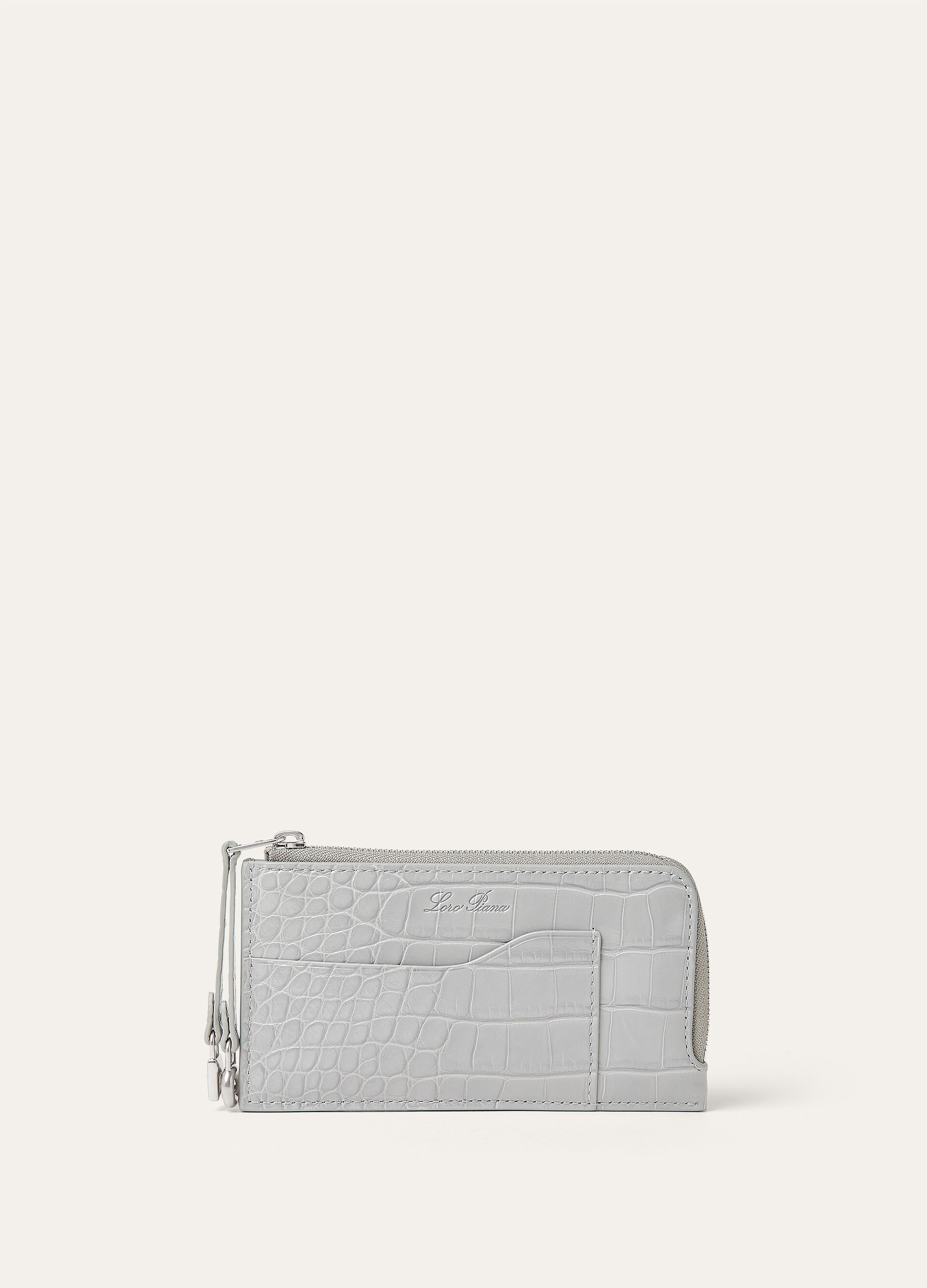 EXTRA ZIPPOUCH WTH CARDHOLDER GLAZED ALLIGATOR