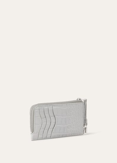 EXTRA ZIPPOUCH WTH CARDHOLDER GLAZED ALLIGATOR