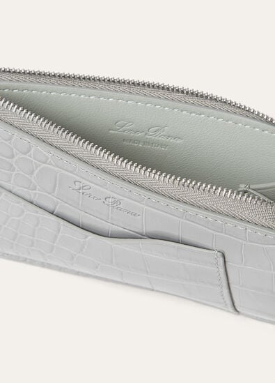 EXTRA ZIPPOUCH WTH CARDHOLDER GLAZED ALLIGATOR