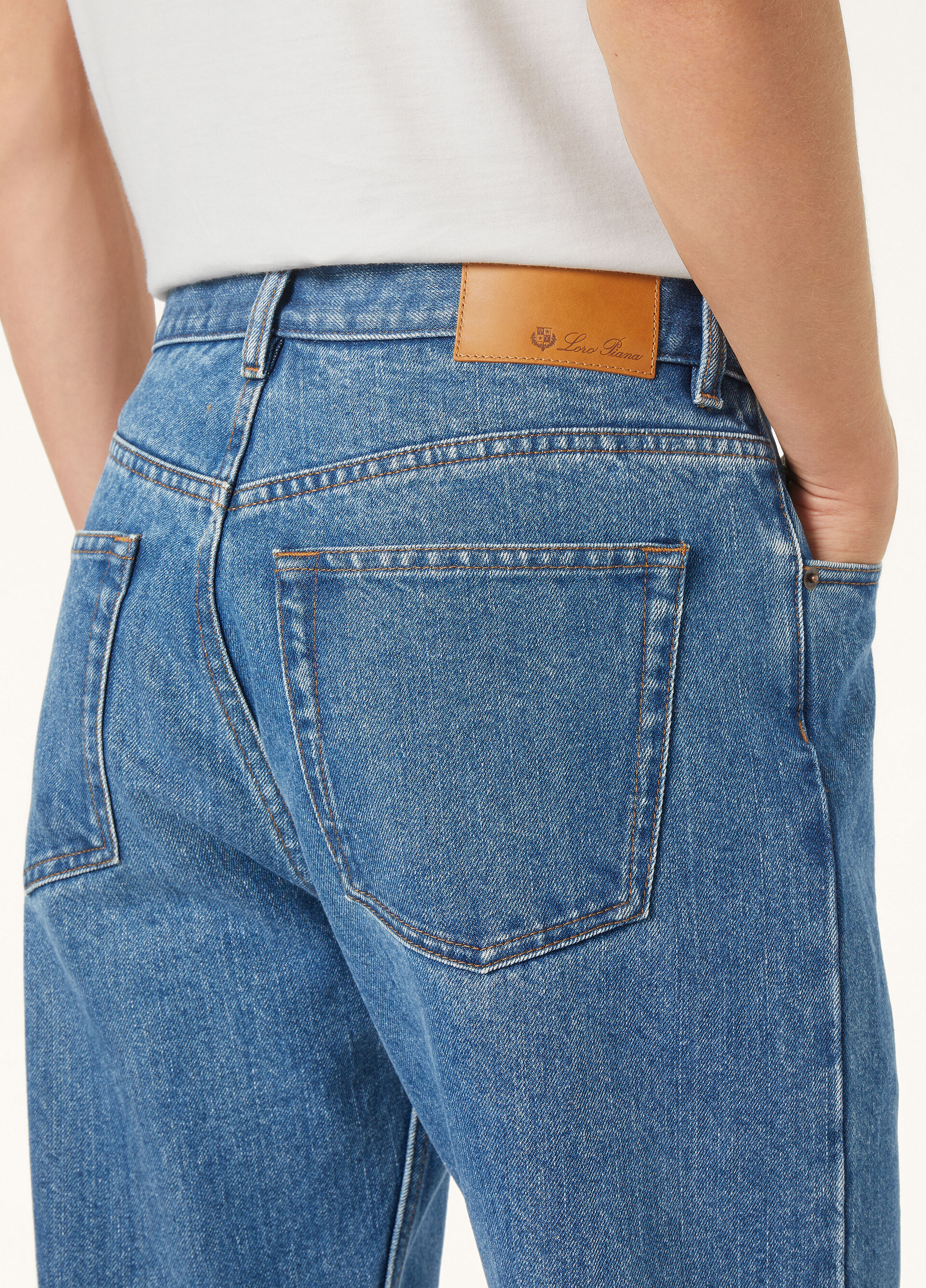 KAMEN TROUSERS WASHED CASHDENIM
