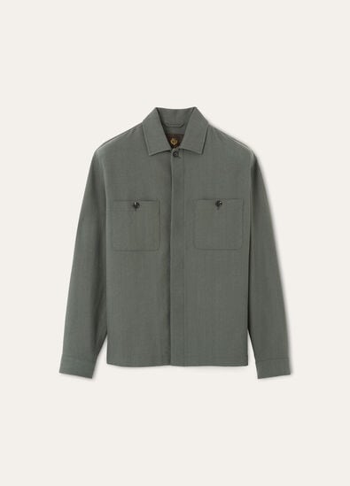 ALFRED OVERSHIRT LINEN MOHAIR RAIN