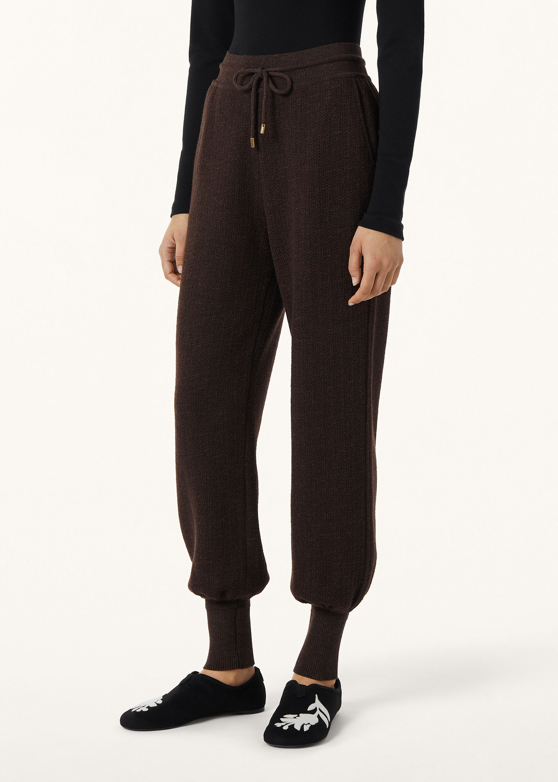 CELLINA PANTS MOULINE' WOOL LINEN SILK