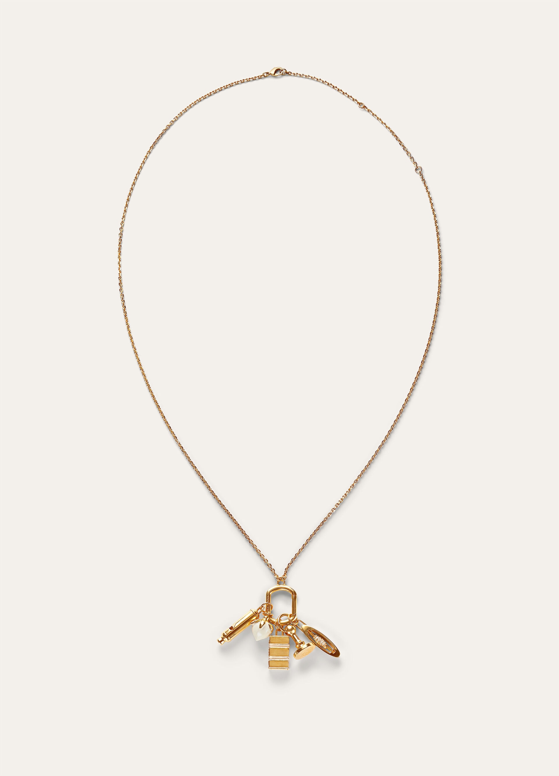 ANNIVERSARY CHARMS NECKLACE BRASS/ENAMEL