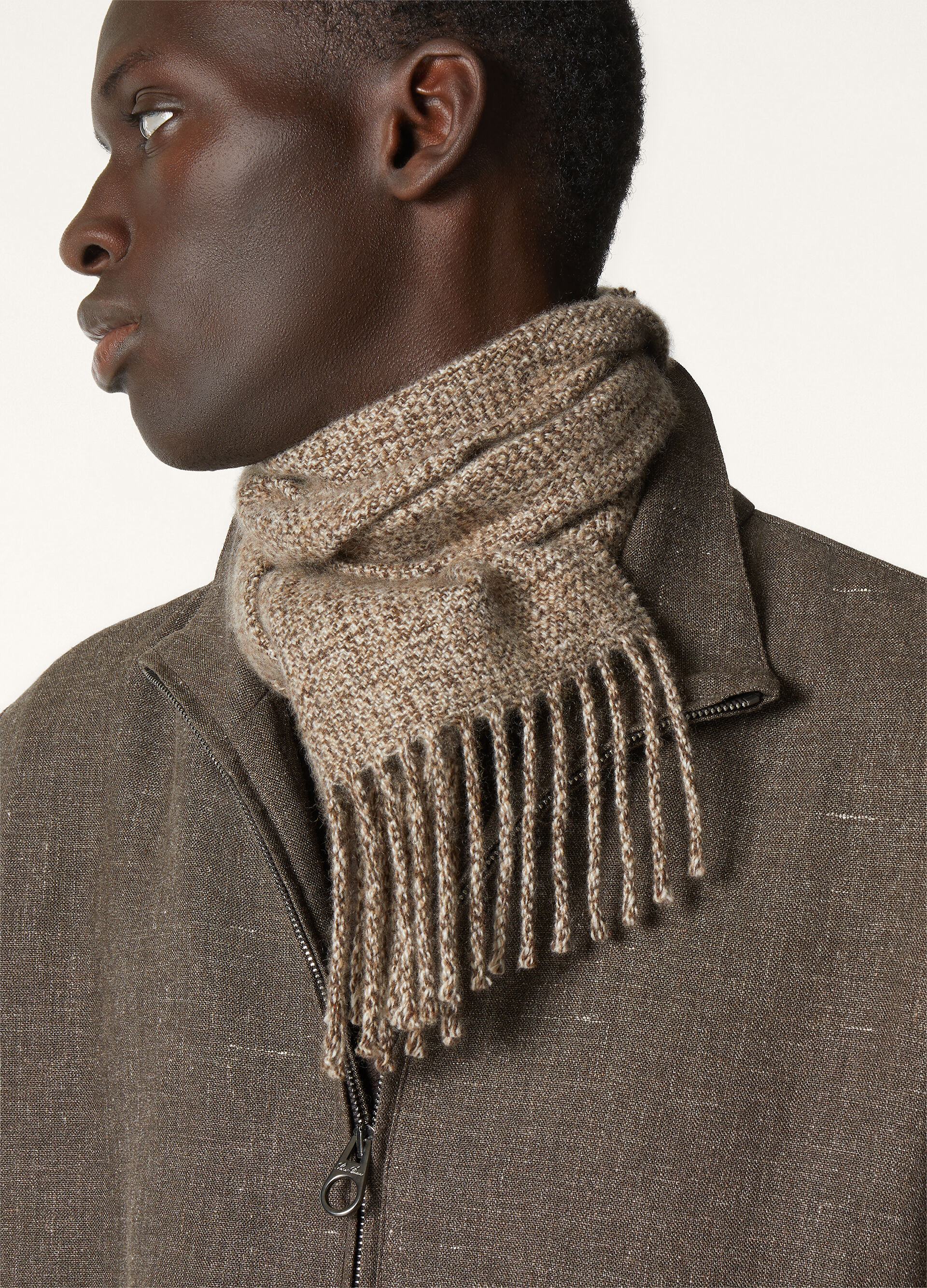 MOULINE' TWEED SCARF CASH