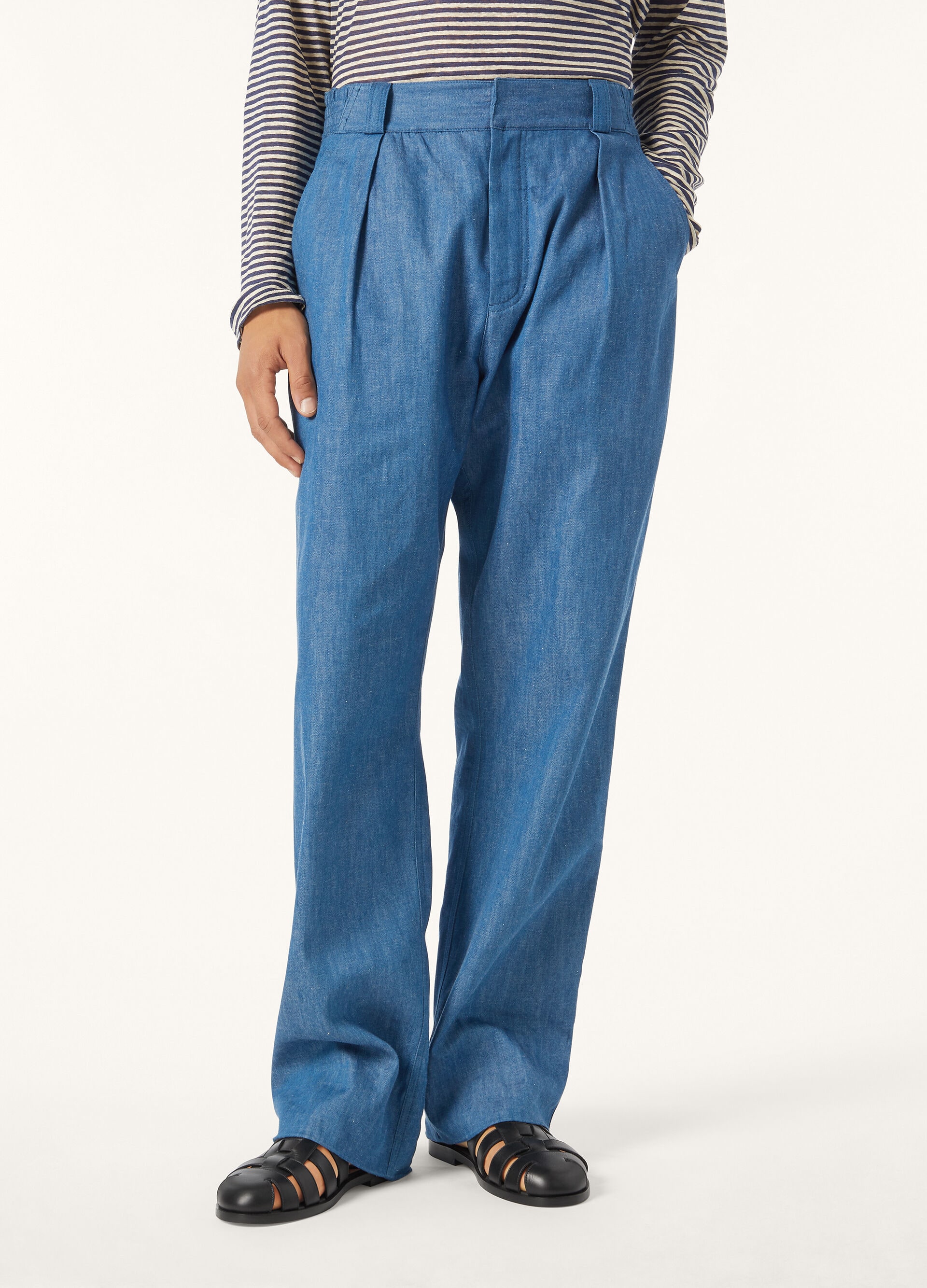 HURLEY TROUSERS LINEN CHAMBRAY