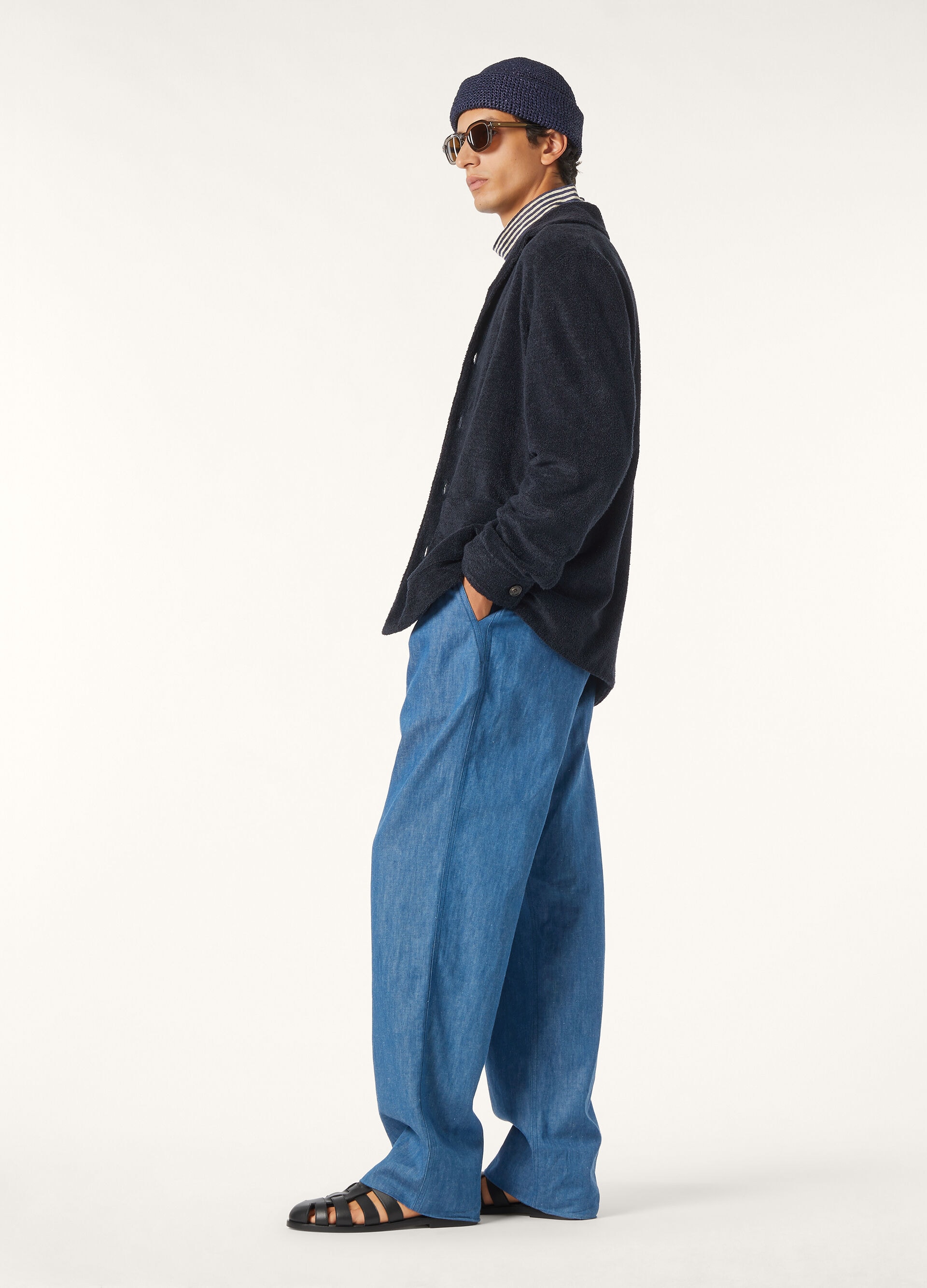HURLEY TROUSERS LINEN CHAMBRAY