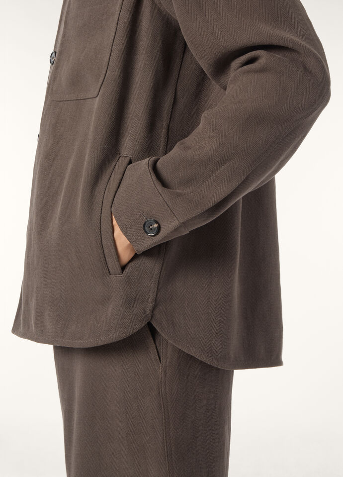 EVANDRO OVERSHIRT TWISTED LINEN FLOWER CHEVRON_FAP2078_H09V_2
