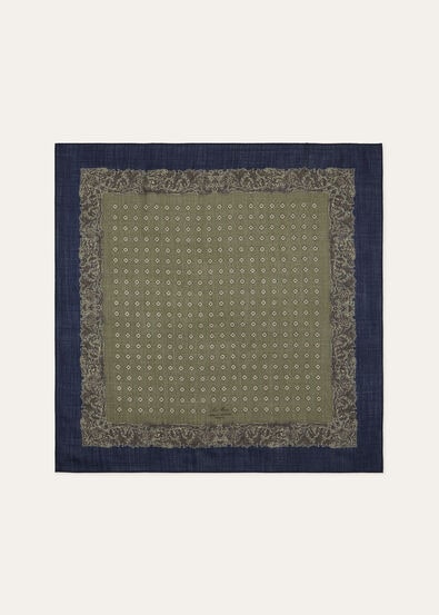 LORO PIANA CORNICE DI CARDI FOULARD 60 WOOL
