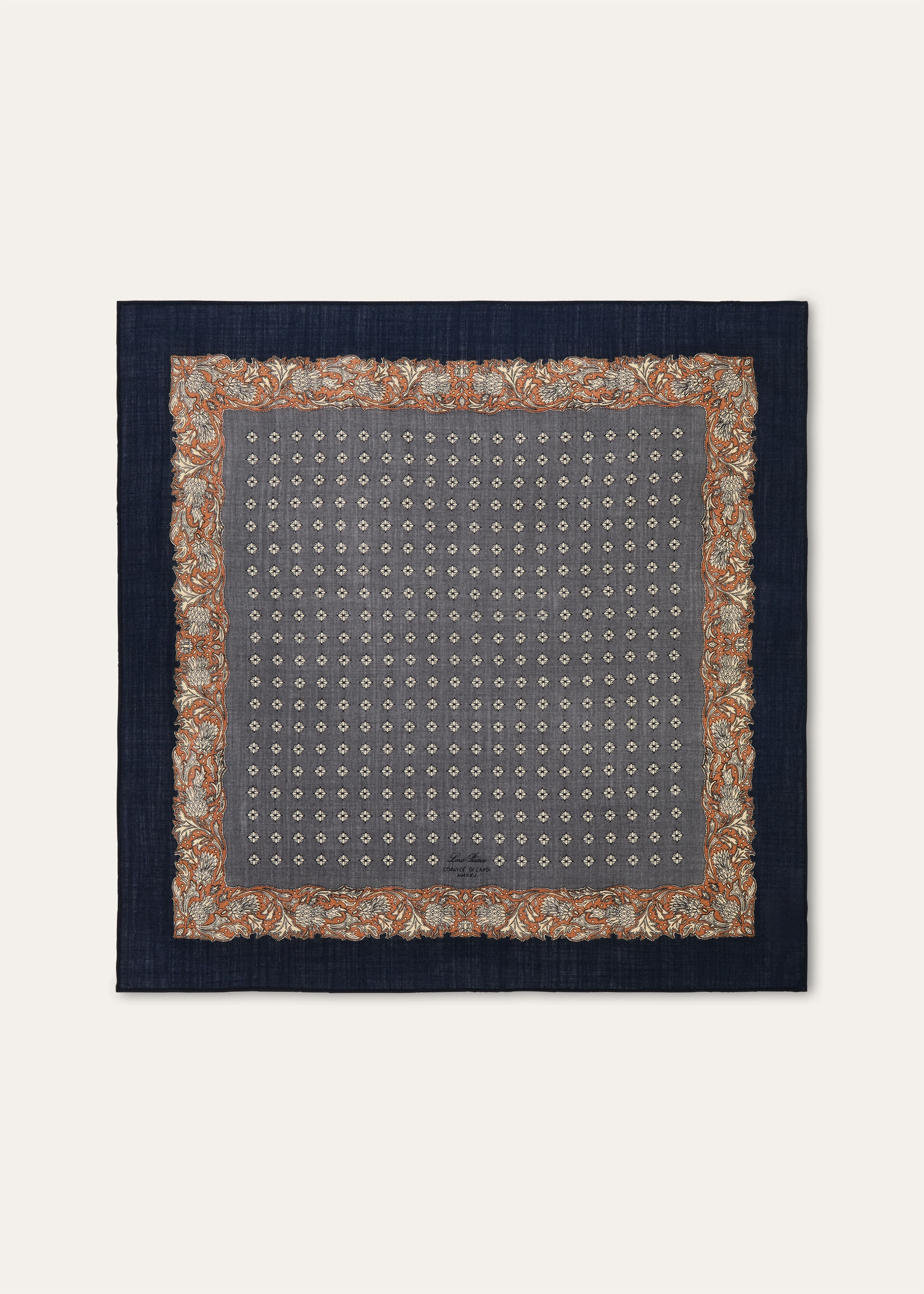 LORO PIANA CORNICE DI CARDI FOULARD 60 WOOL