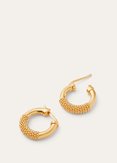 BUBBLE HOOP EARRINGS BRASS