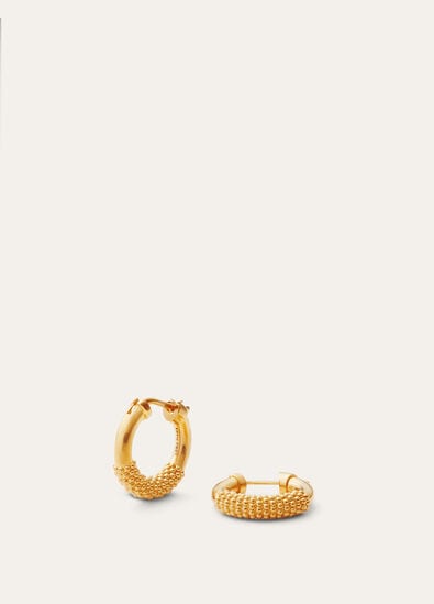 BUBBLE HOOP EARRINGS BRASS